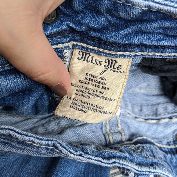 Miss Me Flap Pocket Boot Cut Denim Jeans, size 26 - Picture 6 of 7